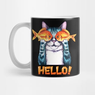 Cat and fish Mug